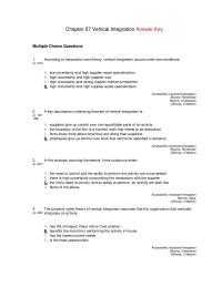 Chapter 7 The only situation forcing a firm to outsource is a change