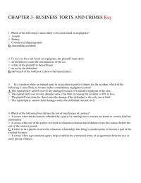 Chapter 3 Which The Following Most Likely Tort Based