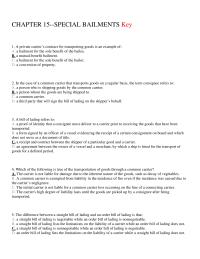 Chapter 15 Private Carriers Contract For Transporting Goods Example