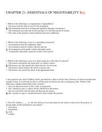 Chapter 21 Which The Following Requirement Negotiability The Payee