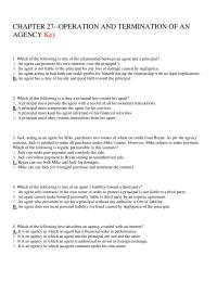 Chapter 27 Which The Following Duty Principal Has Toward