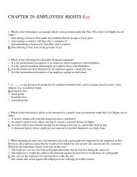 Chapter 29 Which The Following Best Describes Disparate Treatment