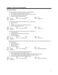 Economics Chapter 13 what decisions lie behind the market supply curve