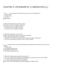Chapter 35 The Corporation The Declared Money Value