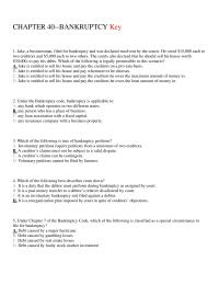 Chapter 40 Under The Bankruptcy Code Bankruptcy Applicable To