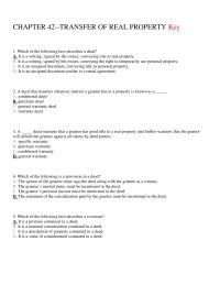 Chapter 42 Which The Following Best Describes Deed Writing