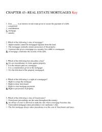Chapter 43 An Interest Real Estate Given Secure