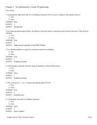 Mathematics Chapter 2 Increasing the right-hand side of a nonbinding constraint