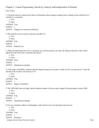 Mathematics Chapter 3 Range Feasibility 31 The Amount The Objective Function