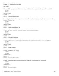 Mathematics Chapter 11 For Normal Games Customers Arrive The Rate