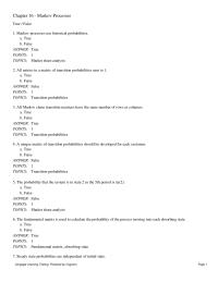 Mathematics Chapter 16 The Matrix Below Describes The Month to month Transition probabilities