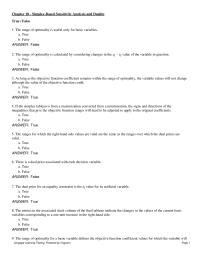 Mathematics Chapter 18 The range of optimality is useful only for basic variables