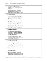 Marketing Chapter 17 Homework Store Layout Design And Visual Merchandising