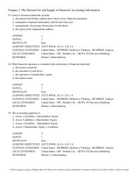 Chapter 1 Which statement measures and reports the financial results