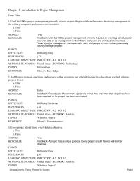 Chapter 1 Comprehension 27 Individual Projects Always Address Strategic Goals