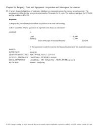 Chapter 10 The appraised value of the computer is$15,000, and the appraised