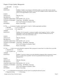 Chapter 8 States Bus prog Technology topics tools And Techniques For Quality
