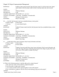 Chapter 10 Improving Project Communications key words blooms Knowledge