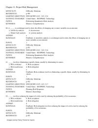 Chapter 11 The Main Output This Process Risk Management