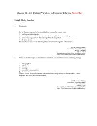 Marketing Chapter 2 Which of the following statements is FALSE regarding cross
