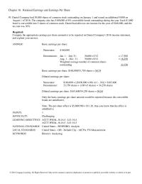 Chapter 16 Retained Earnings And Earnings Per Share 105 What