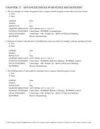 Chapter 17 Advanced Issues Revenue Recognition 33 Company Must Account