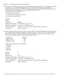 Chapter 17 Refer Exhibit 172 Assuming The Performance Obligation