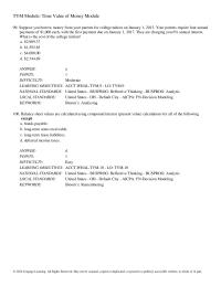 Tvm Module Using the compound interest tables, answer the following questions