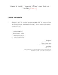 Chapter 2 Considers Development Moral Reasoning Necessary Moral