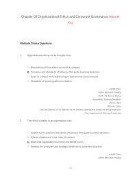 Chapter 3 Organizational Ethics Can Thought As Descriptions How