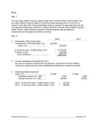 Accounting Appendix A Homework Case A12 Balance Sheet Investments Investments&nbsp;