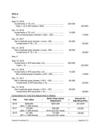 Accounting Appendix A Homework Financial Accounting 9e Book Value Before Adjustment