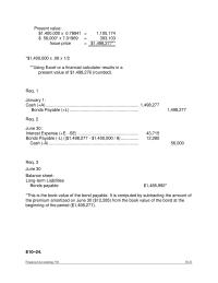Accounting Chapter 10 Homework This is the book value of the bond payable
