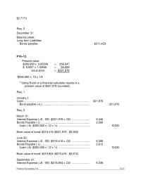 Accounting Chapter 10 Homework Excel Financial Calculator Results Present Value 207800