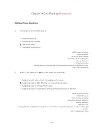 Accounting Chapter 14 A budgeting approach that implies little or no input from