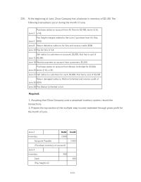 Chapter 6 Suppose by the end of November that the remaining inventory