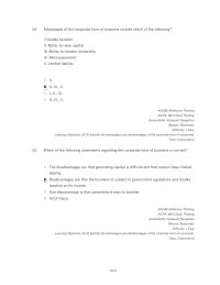 Chapter 10 Advantages The Corporate Form Business Include