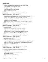 Chapter 5 Questioning of a witness by the opponent of the party