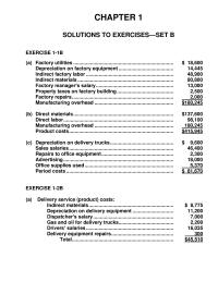 Accounting Chapter 1 Homework Machinery Repairs 1800 Miscellaneous Factory Costs