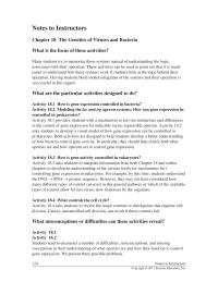 Biology & Life Sciences Chapter 18 Homework What are the particular activities designed to do