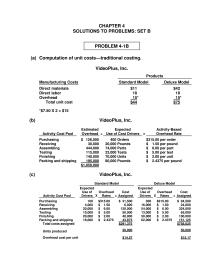 Accounting Chapter 4 Homework Overhead Total Cost Armoires 5200