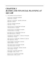 Chapter 3 Homework Total Asset Turnover Inventory Turnover Receivables Turnover