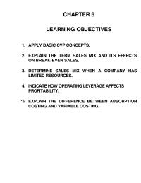 Accounting Chapter 6 Homework This Increases Their Fixed Costs And Consequently