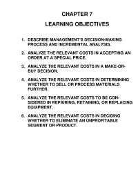 Accounting Chapter 7 Homework The Basic Decision Rule Is Process Further