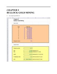 Chapter 8 Homework there is no Excel function to directly calculate the payback