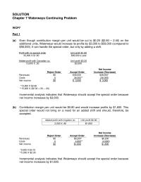 Accounting Chapter 7 Homework Fixed Cost Not Eliminated Total Annual Cost