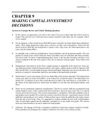 Chapter 9 Homework An opportunity cost refers to the value of an asset
