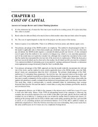 Chapter 12 Homework So The Market Value Weights The Company’s