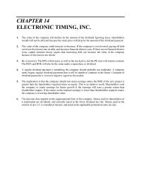 Chapter 14 Homework Cessation Dividend Payments Viewed Negative Signal The