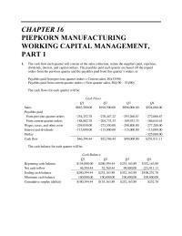 Chapter 16 Homework Excess Funds Start Quarter Excess Funds Start